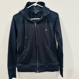 Athleta Black Full Zip Hoodie Jacket Athletic Workout Athleisure Size S